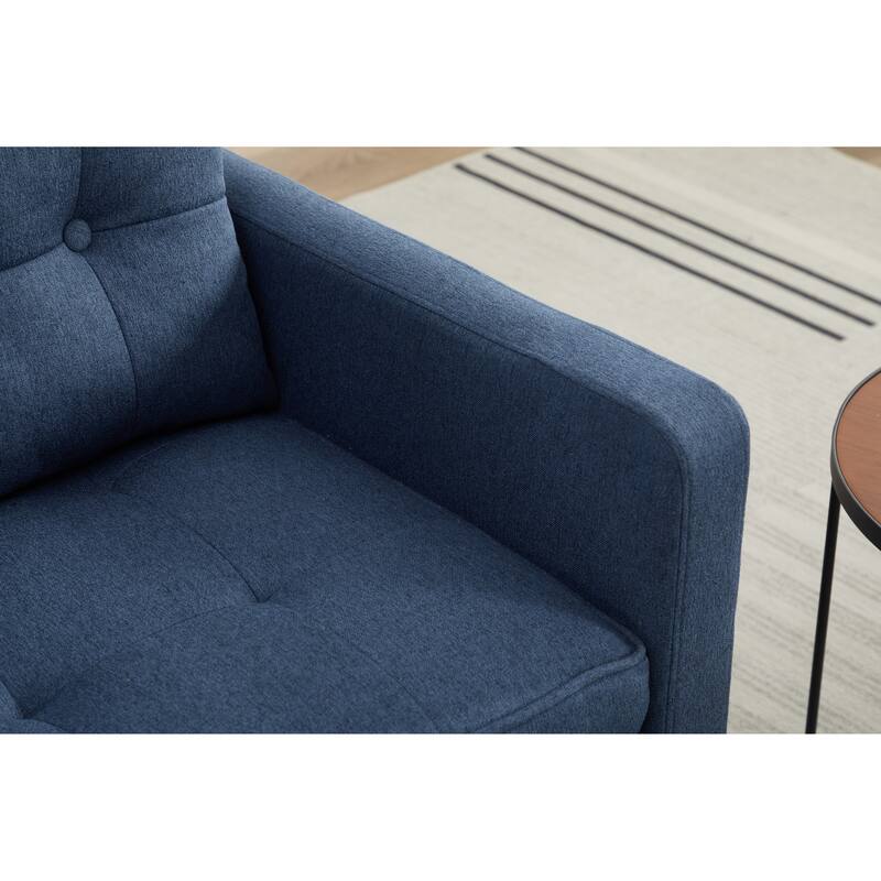 Pull-Out Sofa Bed Daybed, Lounge Chaise Loveseat with Adjustable Backrest, Convertible Sleeper Sofa with USB Charging