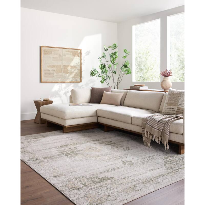 Livabliss Fifth Avenue Traditional Area Rug - Olive - 8'10" x 12'2"