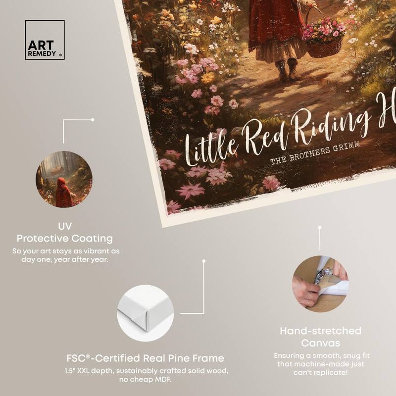 Classic Red Riding Hood Canvas by Art Remedy, Gallery Wrapped
