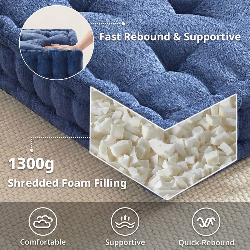 Poly Chenille Square Floor Pillow Cushion-24x24",only 1PC