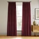preview thumbnail 52 of 155, Exclusive Fabrics Signature Pleated Blackout Velvet Curtain (1 Panel) 25 X 120 - Burgundy