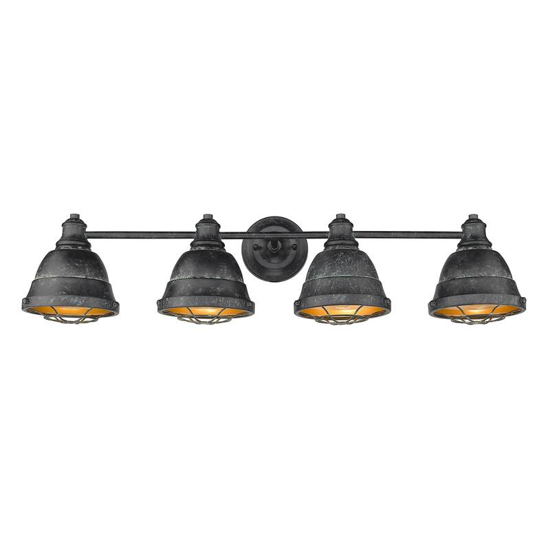 Golden Lighting Bartlett 4-light Vanity in Black Patina