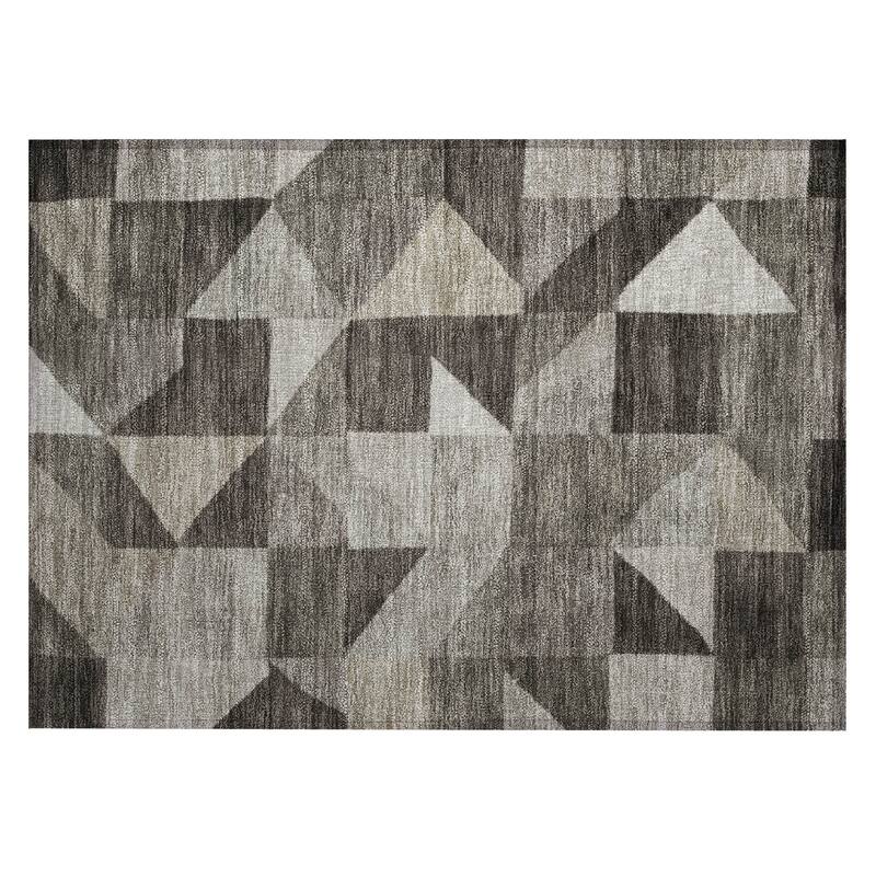 Machine Washable Indoor/ Outdoor Geo Rubi Chantille Rug