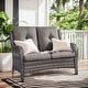 preview thumbnail 5 of 58, Gymojoy Outdoor High-back Wicker Loveseat Sofa For Home Garden
