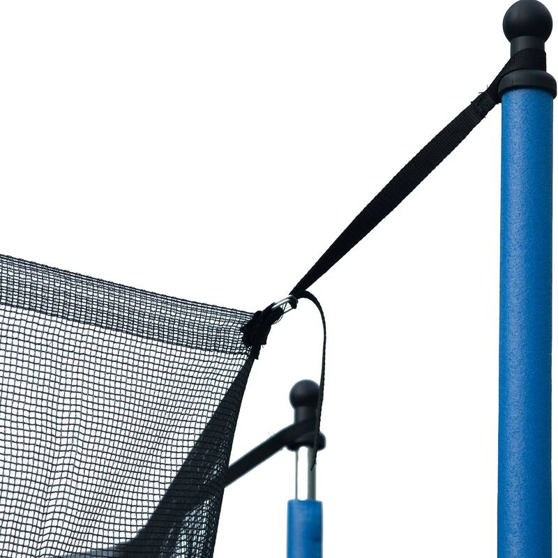 10FT trampoline with basketball hoop and 360-degree safety net