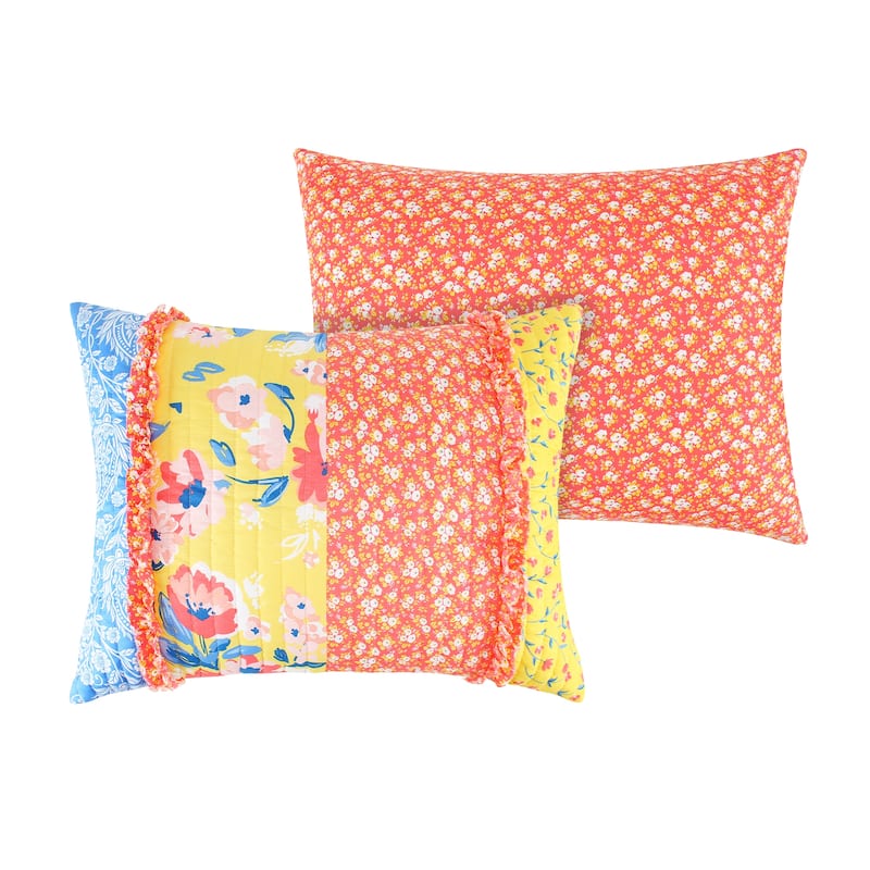 Greenland Home Fashions Skylar Ruffle-Embellished Quilt and Pillow Sham Set