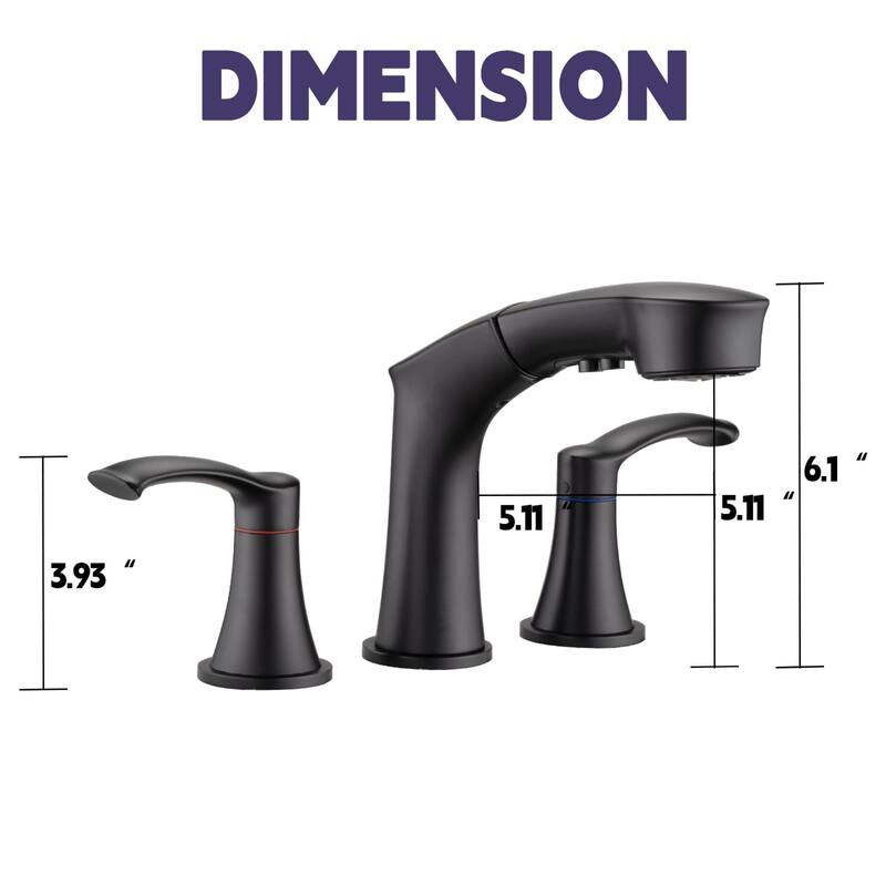 Adjustable Temperature Pull Out Sprayer Bathroom Faucet