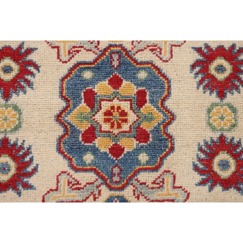Kazak Floral Oriental Area Rug Hand-Knotted Bedroom Wool Carpet - 5'1" x 6'5"