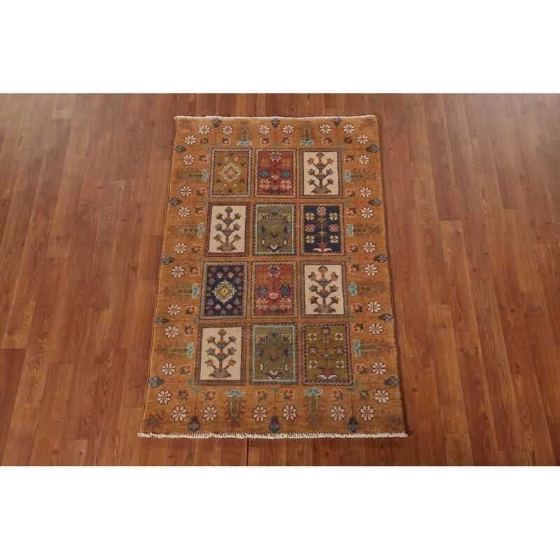 Garden Design Kazak Oriental Accent Rug Handmade Wool Carpet - 2'8"x 4'3"