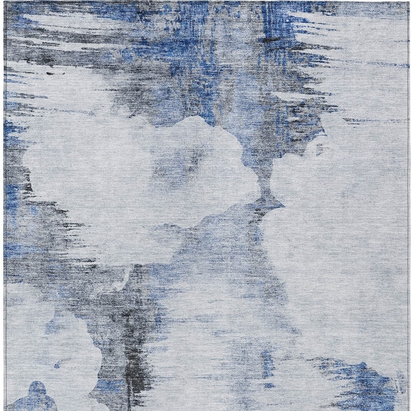 HomeRoots Abstract Transitional Rectangle Outdoor Rug