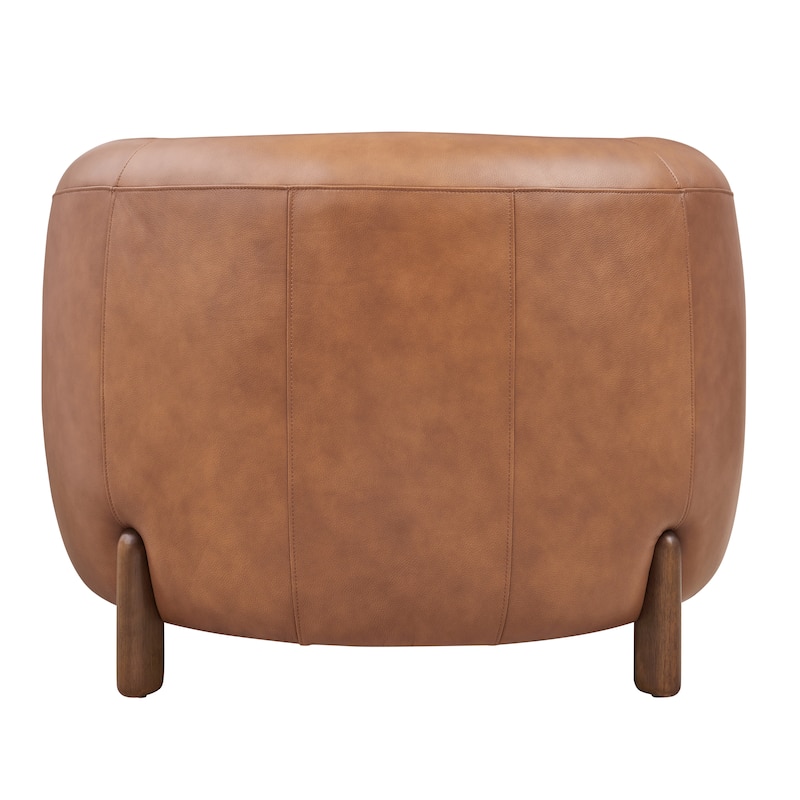 NPD Furniture Cordelia 38" W Top Grain Leather Club Chair