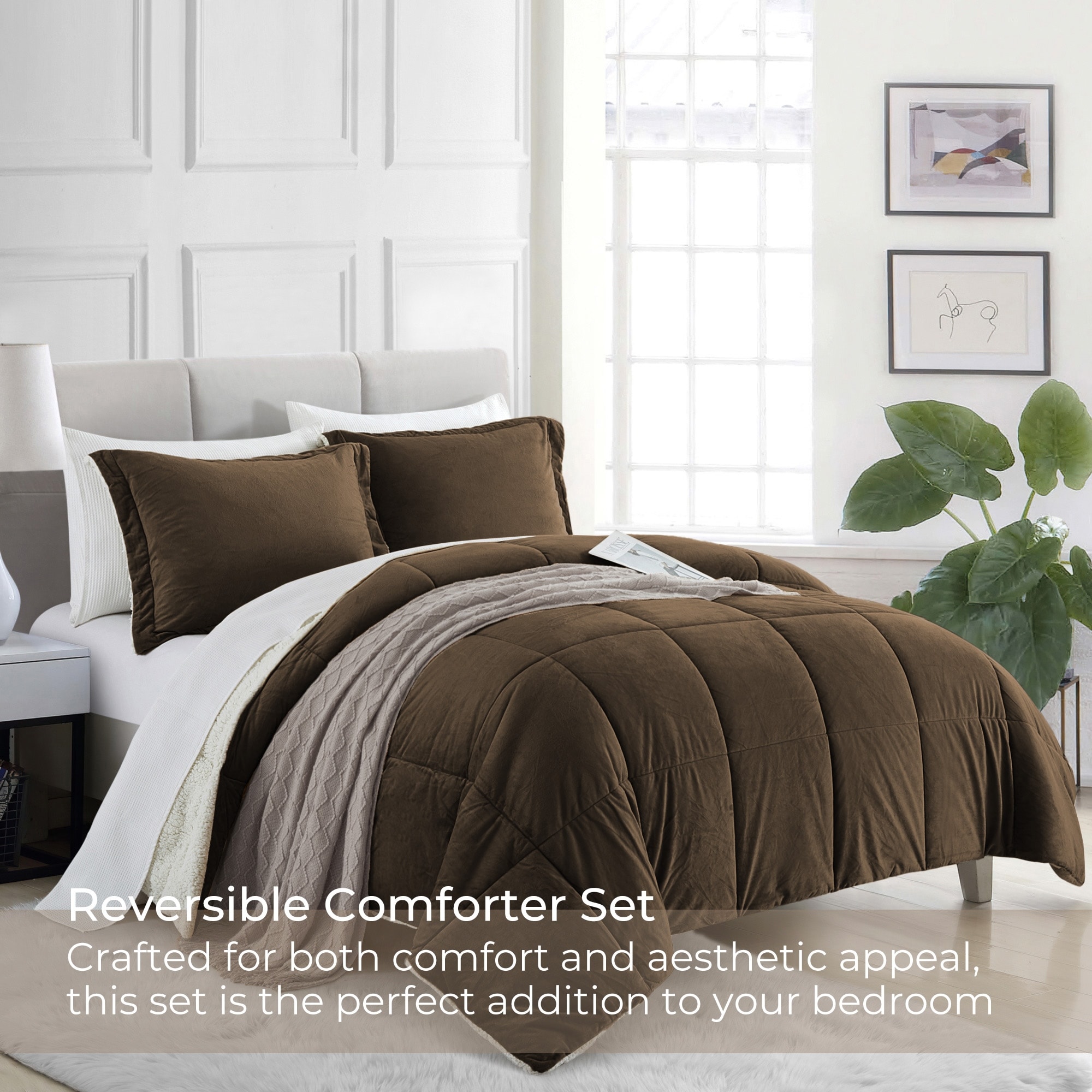 Bed bath and discount beyond sherpa comforter