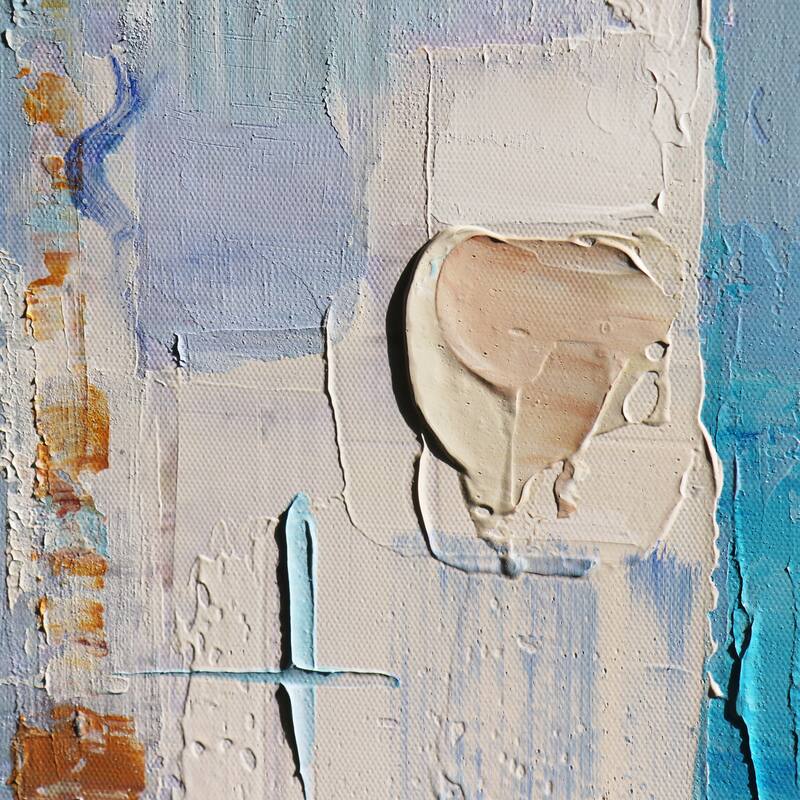 Pasargad Home Whispers Hand-Painted Abstract Oil Painting On Canvas