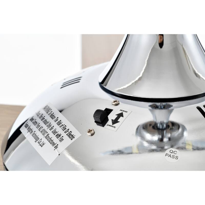 Nadire 52 Inch Chrome Polished Finish Glam Style Crystal Ceiling Fan with Remote