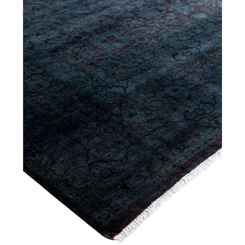 Overdyed One-of-a-Kind Hand-Knotted Area Rug - Gray - 6' 3" x 9' 3"