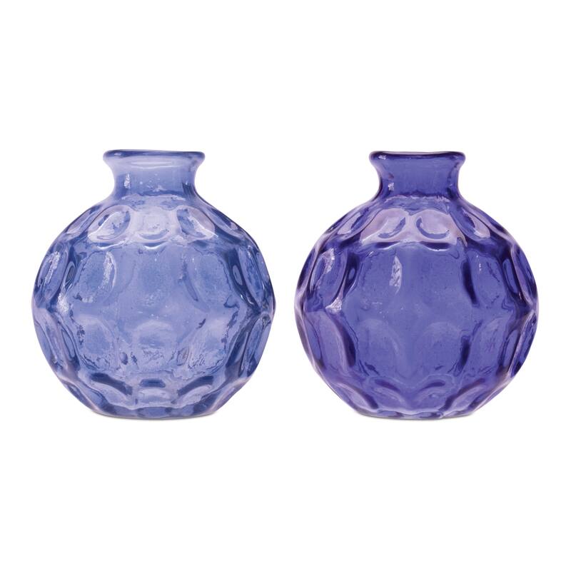 Bubble Glass Bud Vase - 4.25" - Set of 2