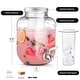 preview thumbnail 2 of 1, 1 Gallon Glass Water Dispenser with Stainless Steel Spigot - 100% Leakproof Beverage Dispenser Mason Jar With Ice Cylinder