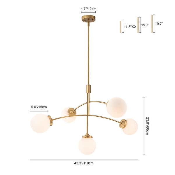 Modern 5 arm ceiling lights outlet
