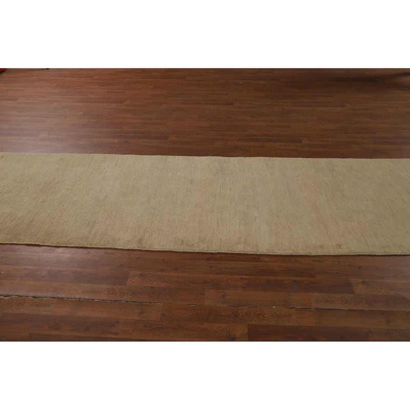 Gabbeh Contemporary / Modern Runner Rug Handmade Wool Carpet - 2'11"x 10'1"
