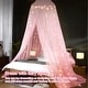 preview thumbnail 16 of 23, YEERSWAG Elegant Princess Bed Canopy Bed Curtain Nets with Luminous Stars Lights