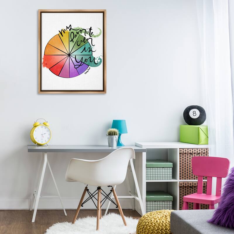 Stupell Favorite Color Is You Framed Floater Canvas Wall Art Design By Mandy Ford Art + Illustration