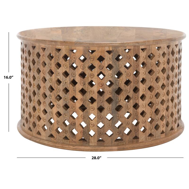 SAFAVIEH Pere Round Coffee Table - 28" L x 28" D x 16" H - 28Wx28Dx16H