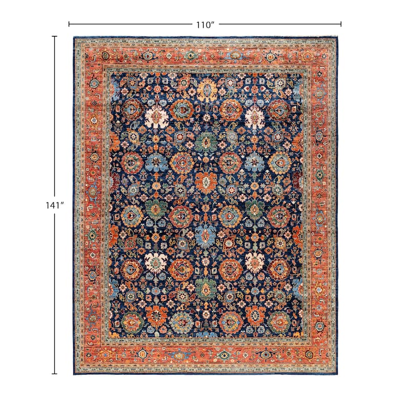 Serapi One-of-a-Kind Hand-Knotted Area Rug - Blue - 9' 2" x 11' 9"