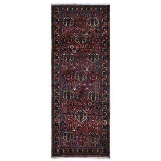 Shahbanu Rugs Sangria Red Hand Knotted Vintage Persian Baktiarjoon ...