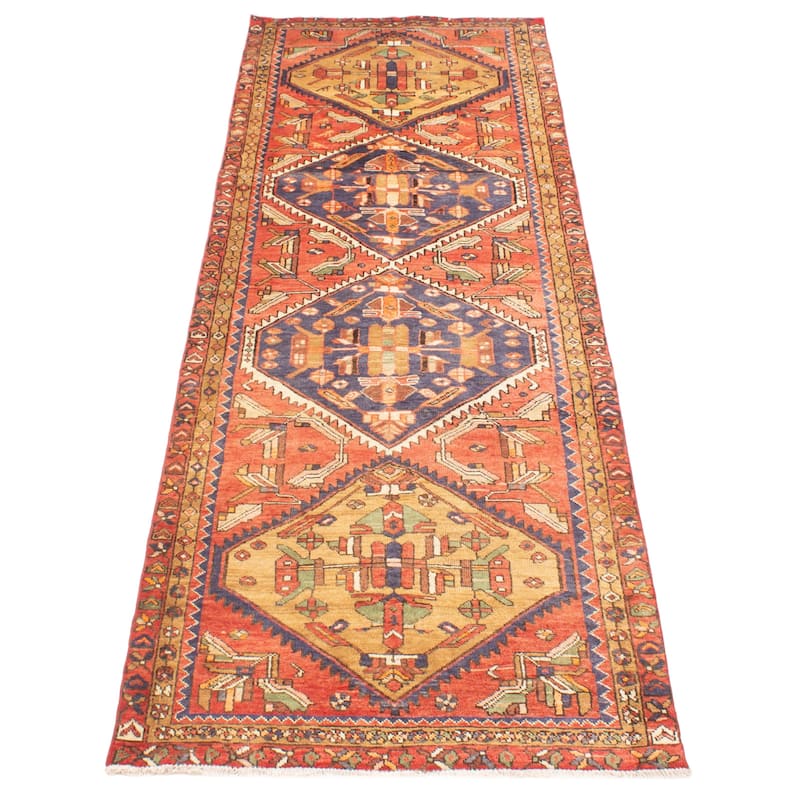 ECARPETGALLERY Hand-knotted Konya Anatolian Dark Copper Wool Rug - 3'6 x 10'8