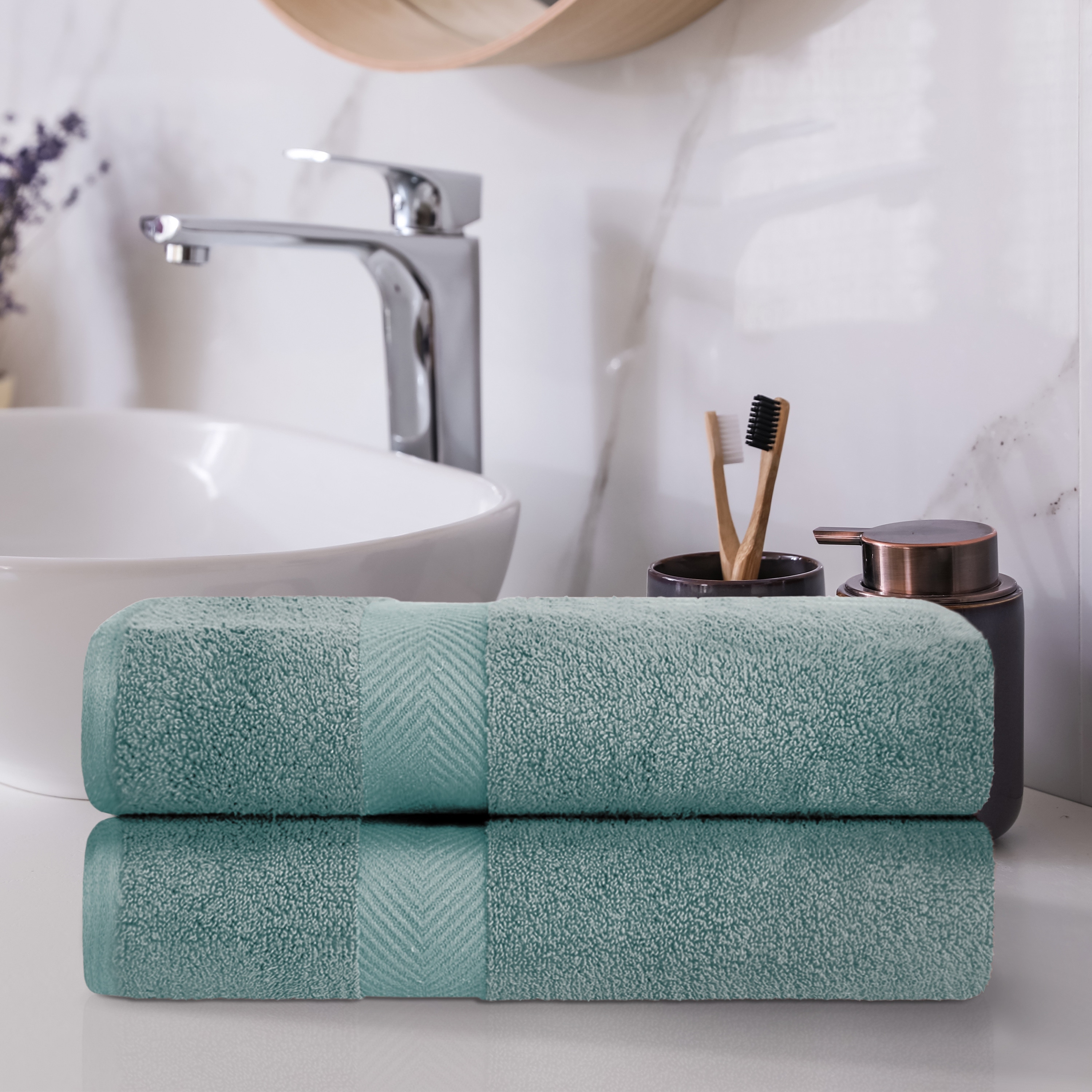 4pc Antimicrobial Assorted Bath and Hand Towel Set Dark Green - Room  Essentials™