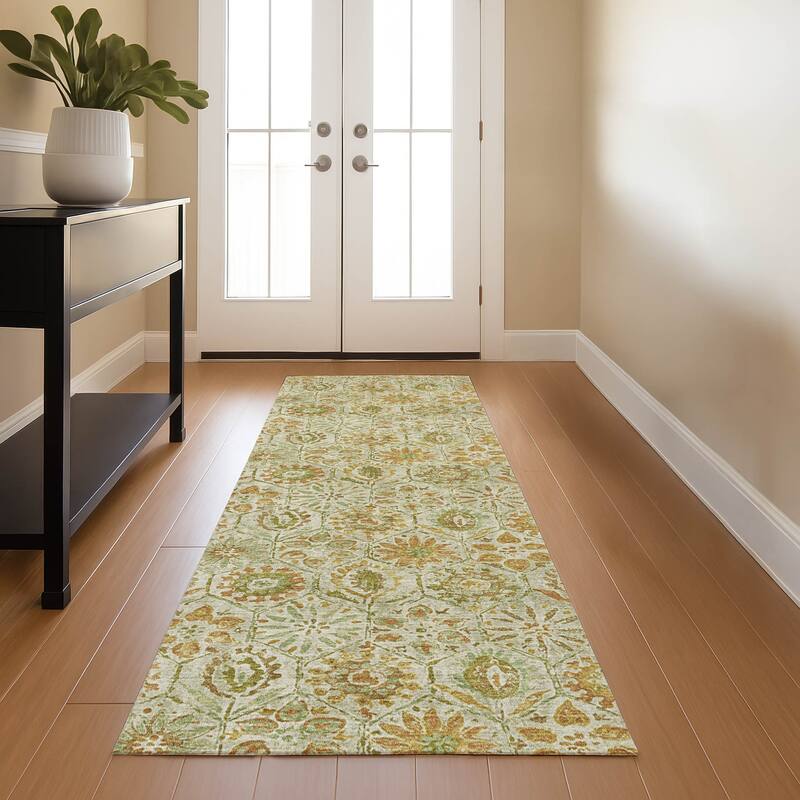 Premium Washable Super Soft Traditional Farmhouse Mayfield Rug - Beige - 2'3" x 7'6"