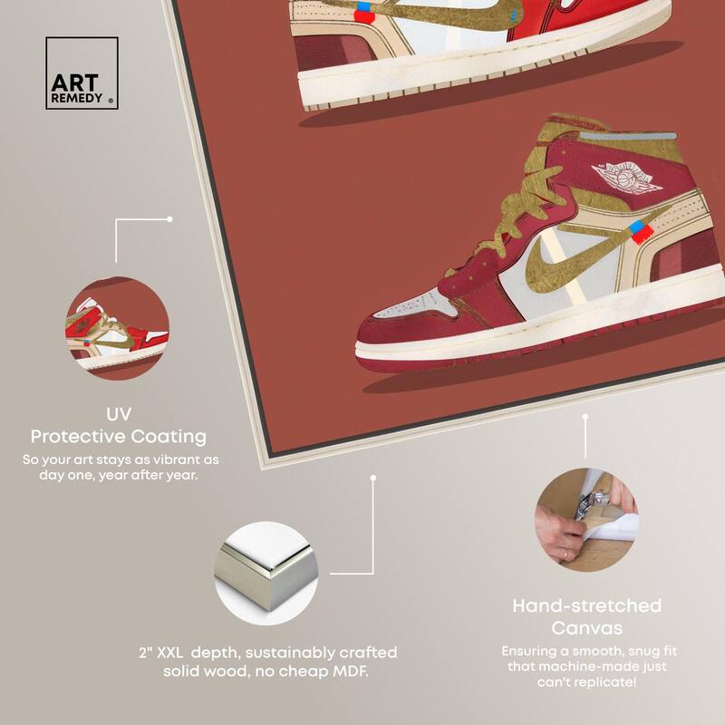 Sneaker Lineup Red Canvas by Art Remedy