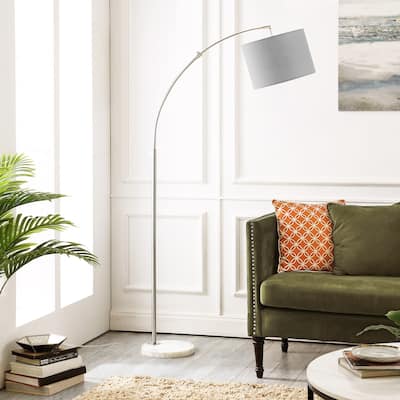 GetLedel 72-inch Modern Arch Floor Lamp with White Marble Base