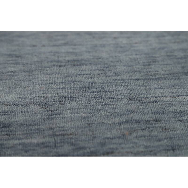 Tribal Blue Gabbeh Indian Rug Hand-Knotted Wool Carpet - 3'0" x 4'11"