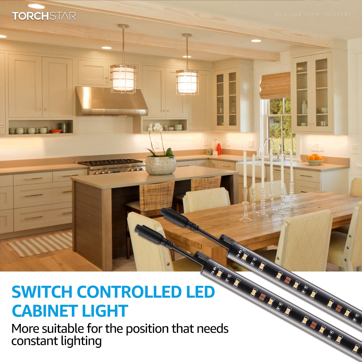 IR Body Sensor Extensible LED Under Cabinet Lights Kitchen Coakroom Night Lamps 