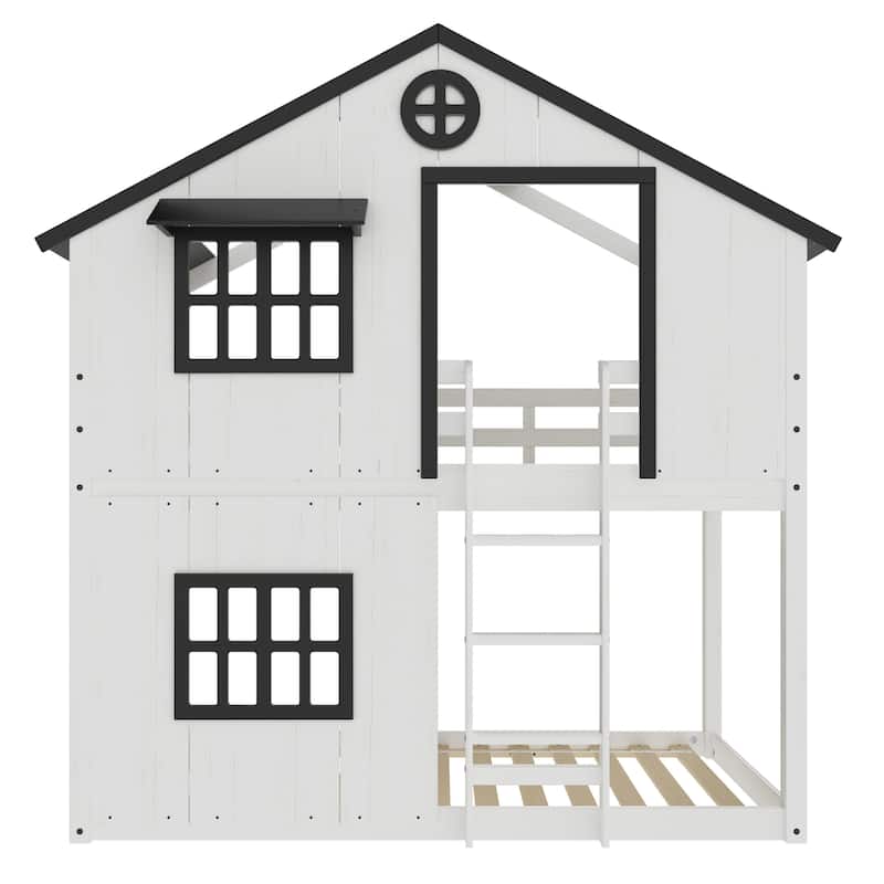 Modern Farmhouse Twin Over Twin Bunk Bed