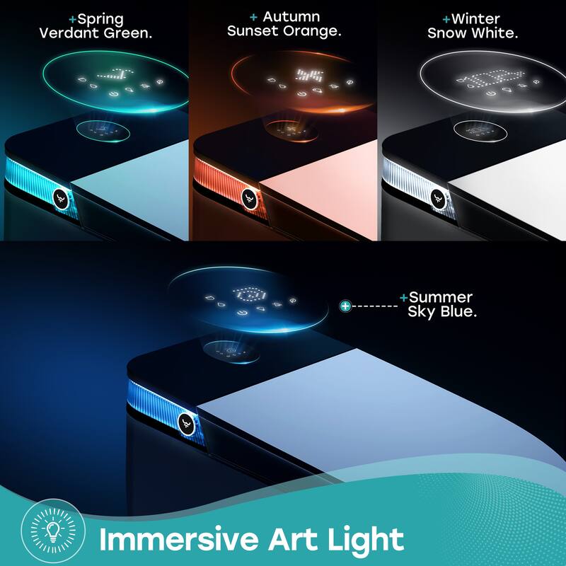 HOROW T38D Elongated Smart Toilet Bidet Foot Kick Flush Warm Water Remote White