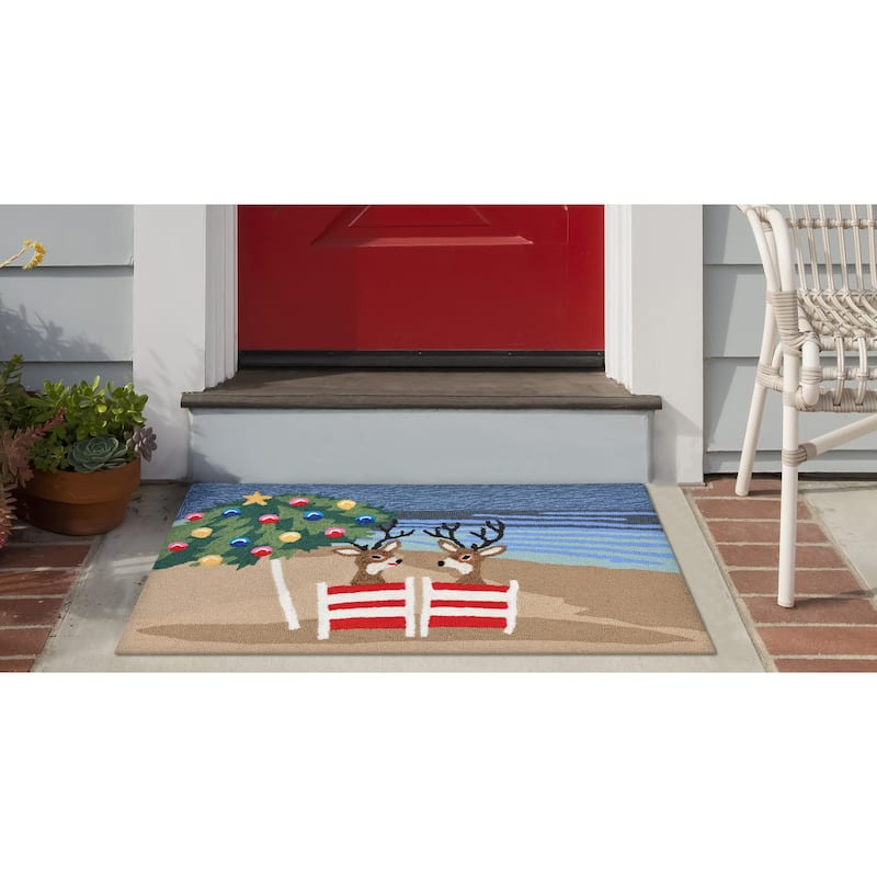 Liora Manne Ocean Holiday Outdoor Rug - 2'6 x 4'