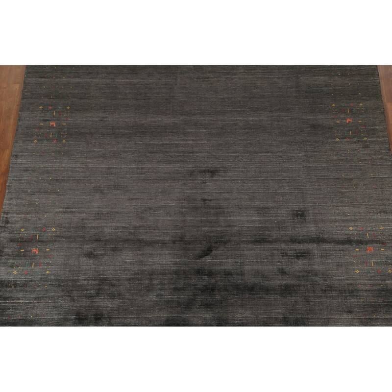 Gabbeh Area Rug Handmade Tribal Wool Carpet - 8'2" x 9'9"