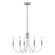preview thumbnail 35 of 34, 5-Light Rustic Candlestick Hanging Linear Chandelier Lighting Fixture for Kitchen Island