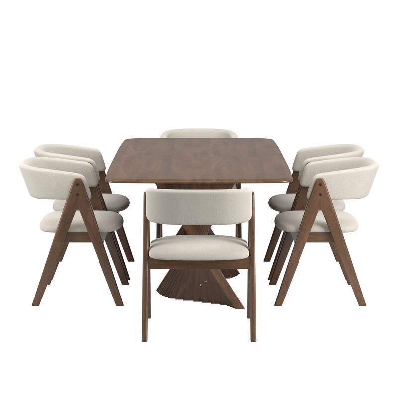 Norvik Wave Base Dining Table Set by iNSPIRE Q Modern
