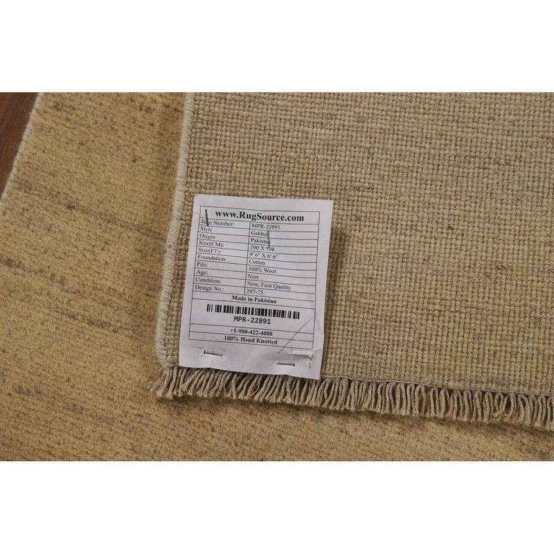 Modern Gabbeh Oriental Area Rug Handmade Wool Carpet - 6'6"x 9'6"