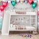 preview thumbnail 1 of 38, Full over Full Size Metal Bunk Bed with Slide and Guardrails,,Industrial Minimalist Metal Bed聽 White