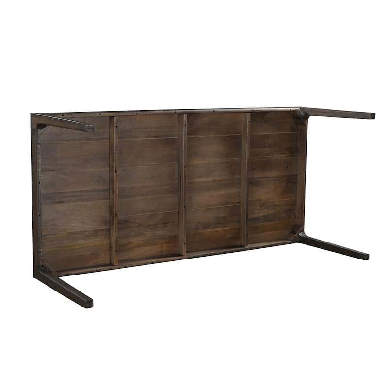 Sarah Contemporary Mango Wood Dining Table by Sevita - 84"L x 40"W x 30"H