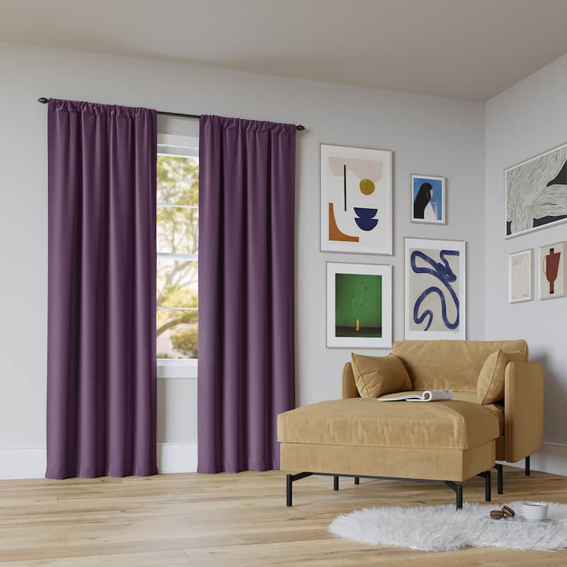 Sun Zero Rianna Theater Grade Extreme Total Blackout Rod Pocket 1-Piece Curtain Panel, Single Panel