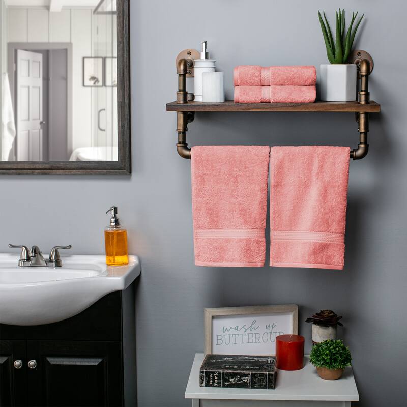 Superior Marche Egyptian Cotton Hand Towel - Set of 4 - Tea Rose