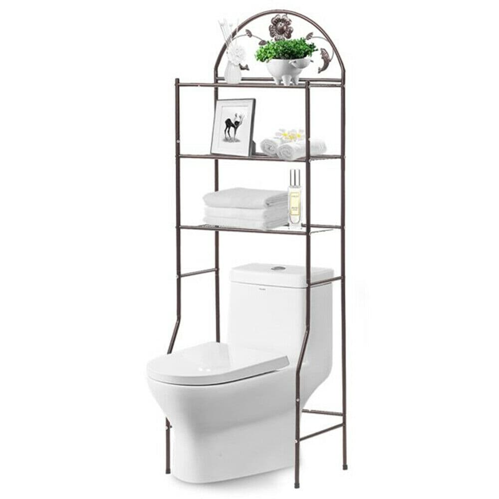 3-Tier Over The Toilet Storage Rack Metal Bathroom Standing