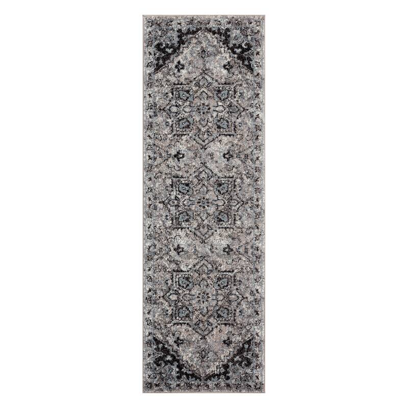 Aurelia Aru Gray Medallion Area Rug