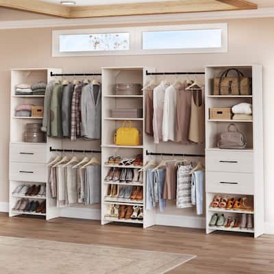 ClosetMaid SuiteSymphony Modern 3-Tower 4-Drawer Closet Organizer System with Shoe Storage