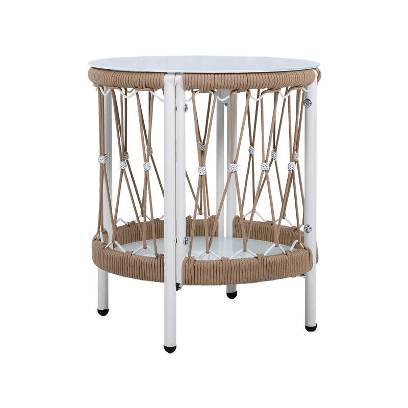 Christopher Knight Home - Aurelius 3-Piece Bohemian Steel Outdoor Chat Set
